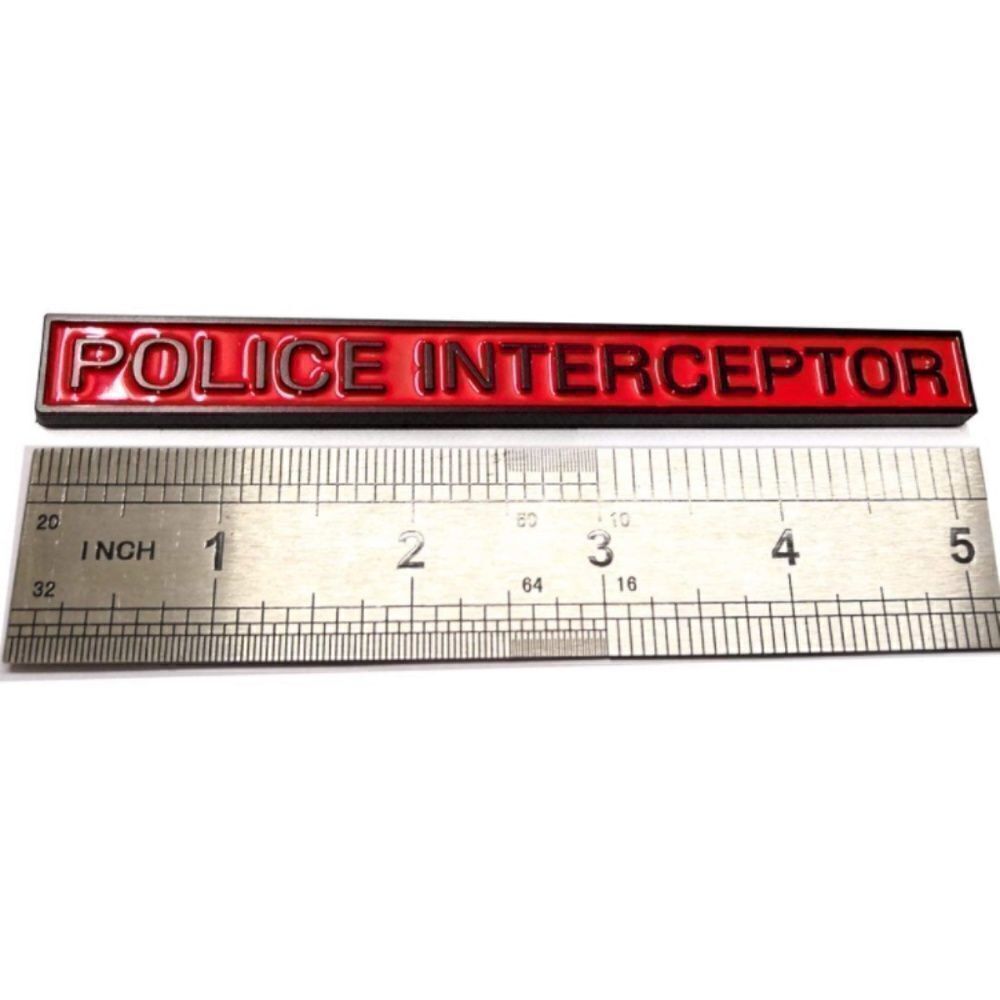 2 NEW POLICE INTERCEPTOR Car Tags Emblems - Picture 3 of 6